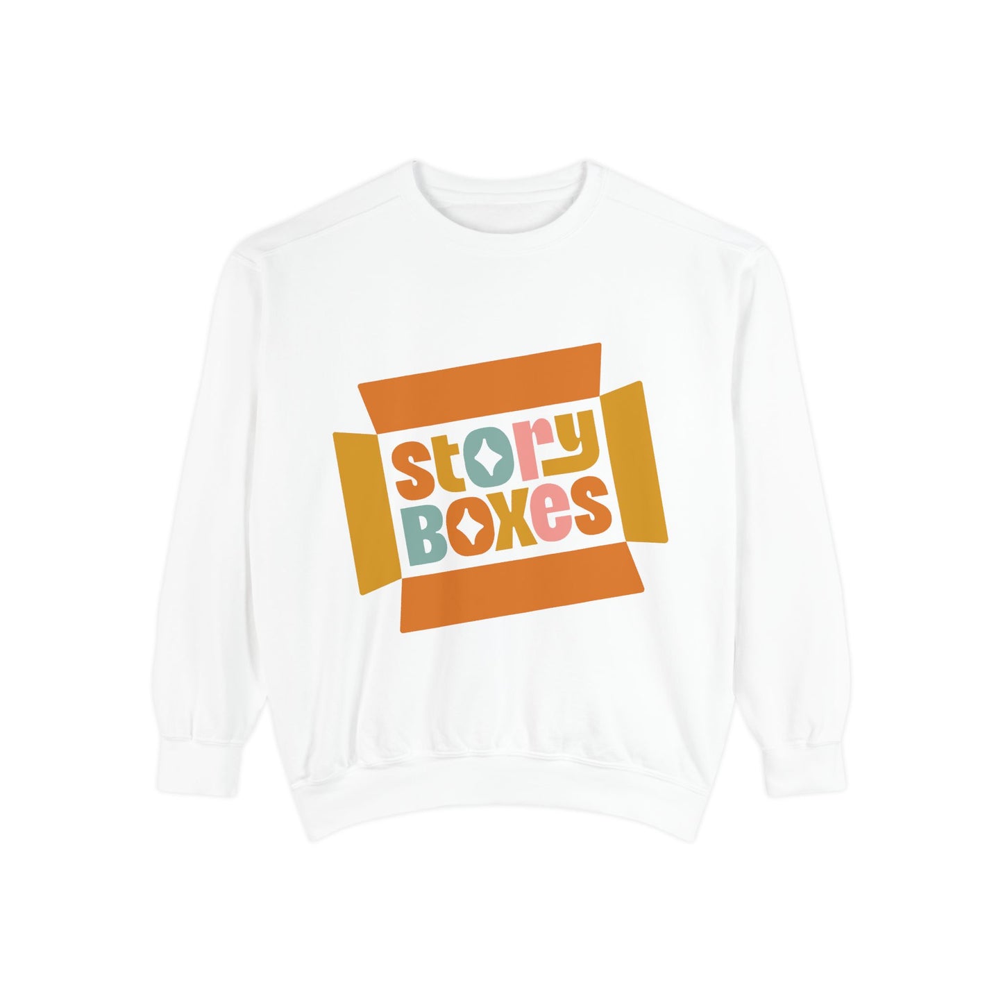Vintage-Inspired Story Boxes Sweatshirt for Cozy Days