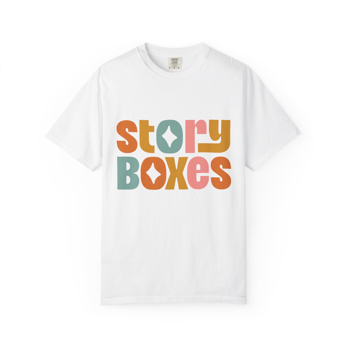 Vibrant Story Boxes T-Shirt for Creative Souls, Gift for Writers, Storytellers, Unique Casual Wear, Fun Graphic Tee, Artsy Gift