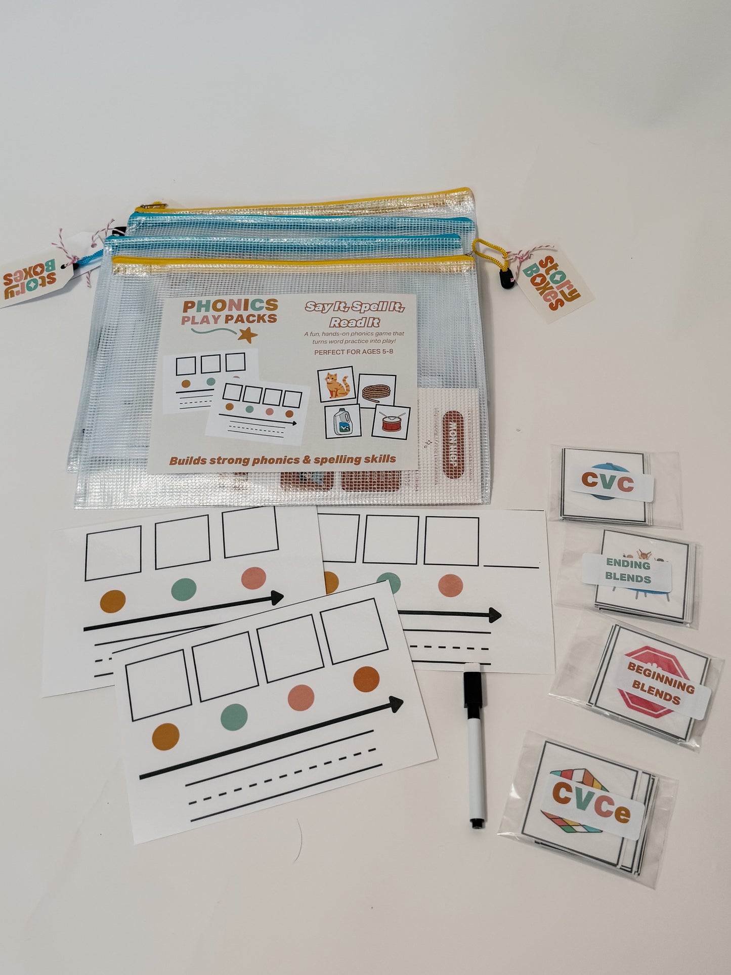 Phonics Play Pack: Writing Words Activity | CVC, CVCC, CCVC, CVCe