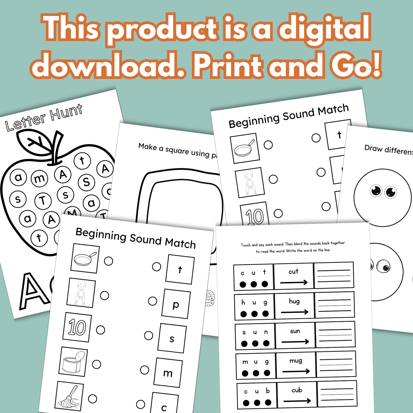 Personalized Preschool Workbook Printable | Custom Name Practice & Early Learning Activities (Ages 3–5)