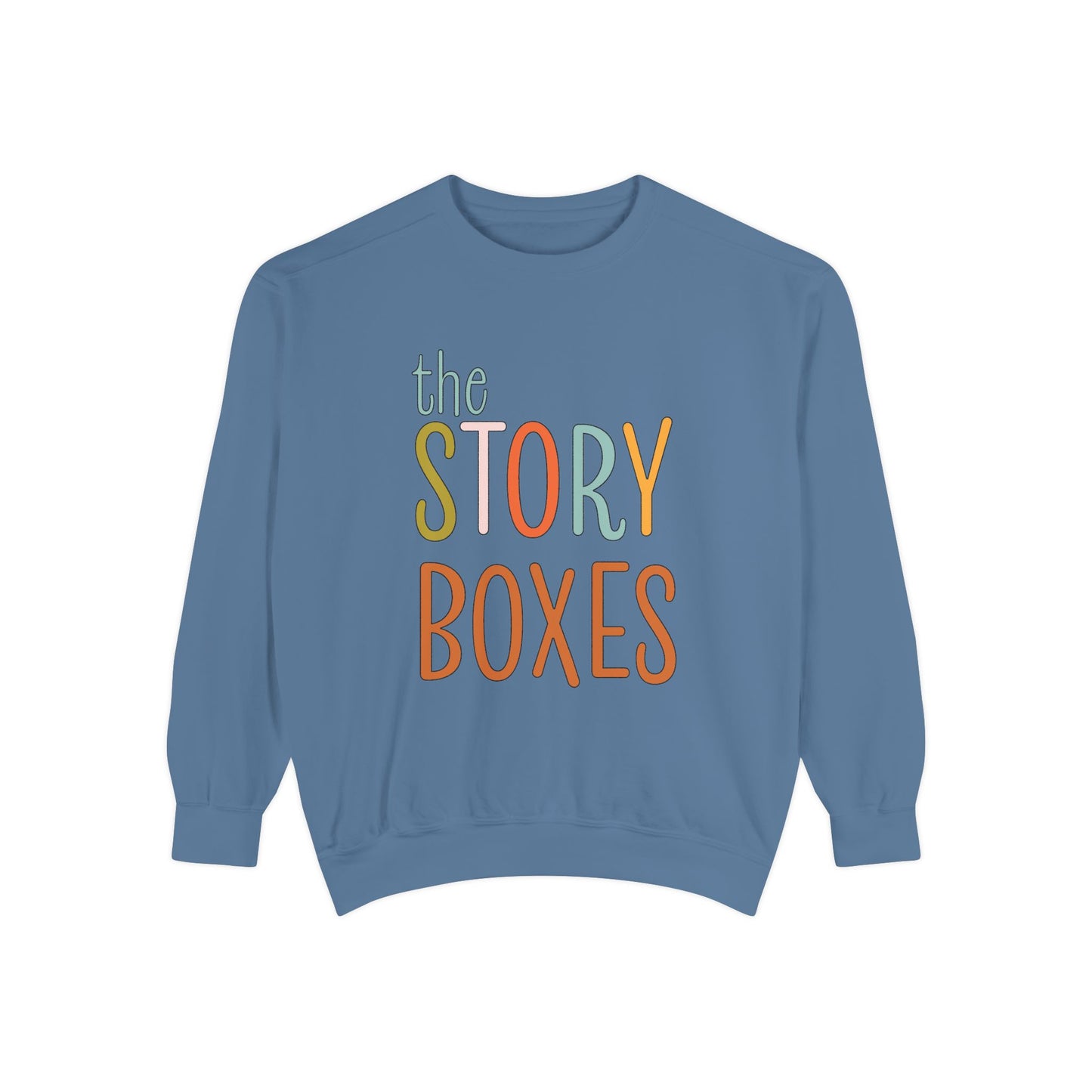 Vintage-Inspired Story Boxes Sweatshirt for Cozy Days