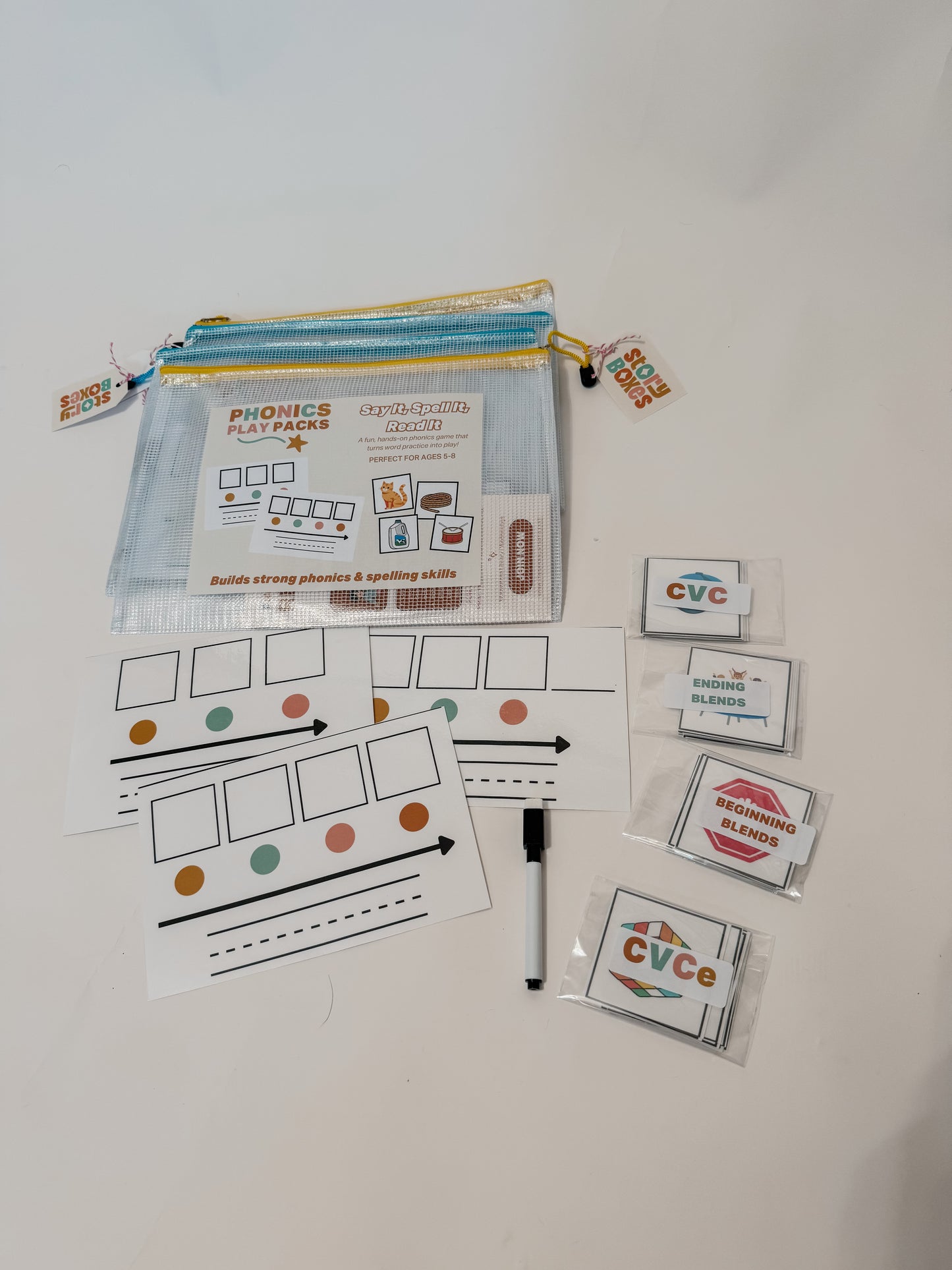 Phonics Play Pack: Writing Words Activity | CVC, CVCC, CCVC, CVCe