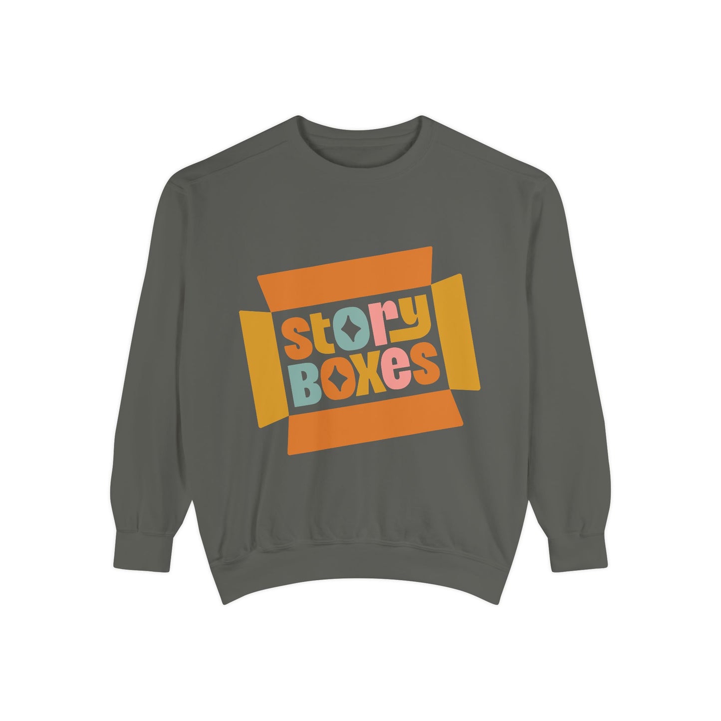 Vintage-Inspired Story Boxes Sweatshirt for Cozy Days