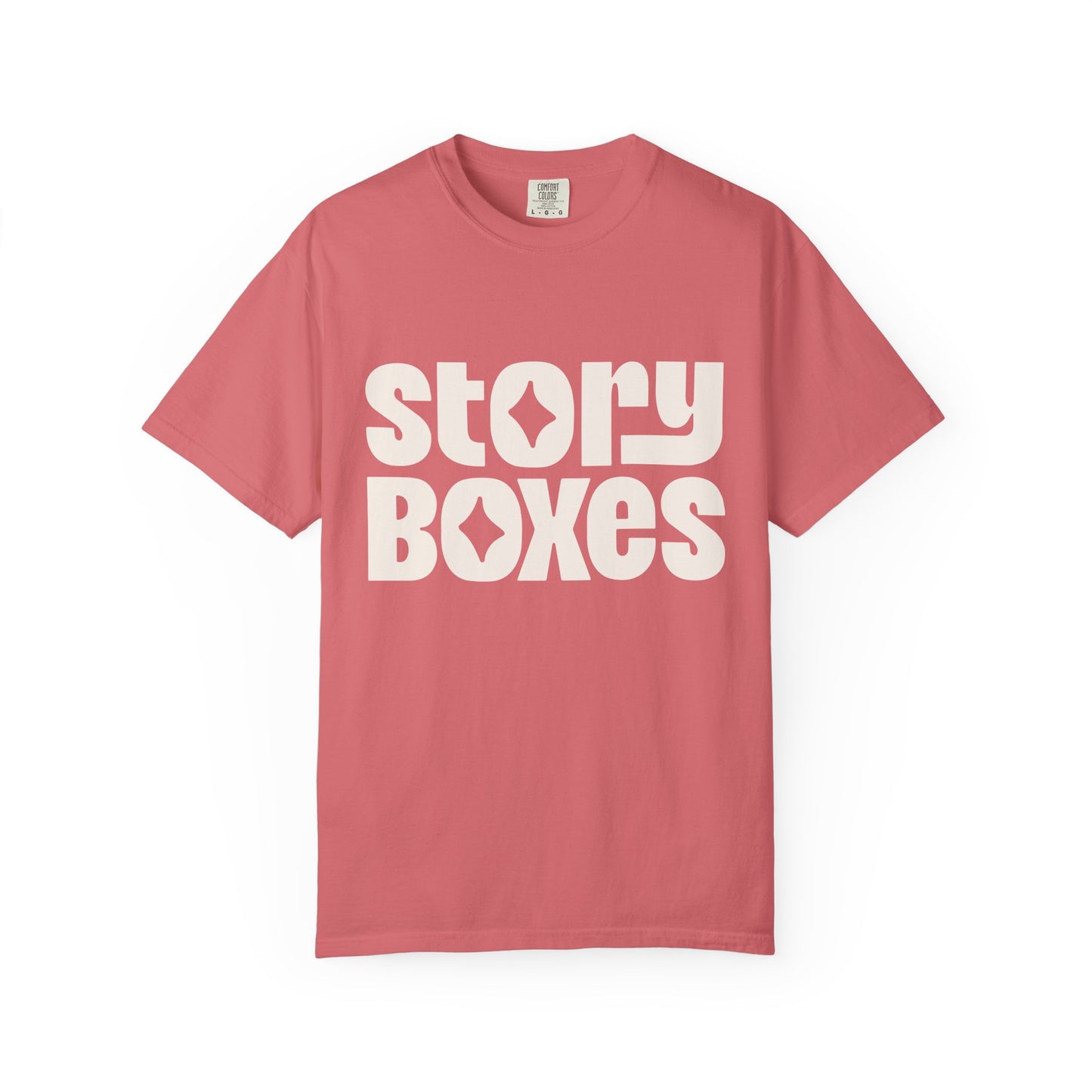 Unisex Garment-Dyed T-Shirt, Retro Story Boxes Tee, Trendy Graphic Shirt, Gift for Story Lovers, Casual Everyday Wear