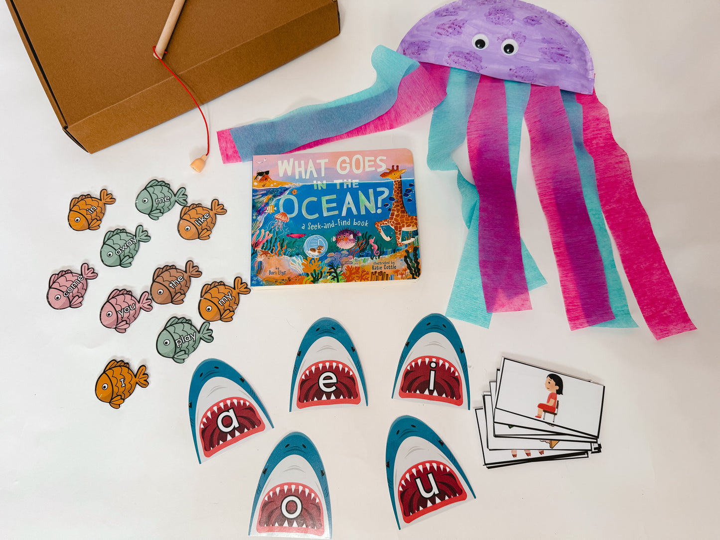 What Goes in the Ocean? Story Box | Ocean Literacy Kit for Ages 4–6 | Sight Words, Vowel Sort & Craft
