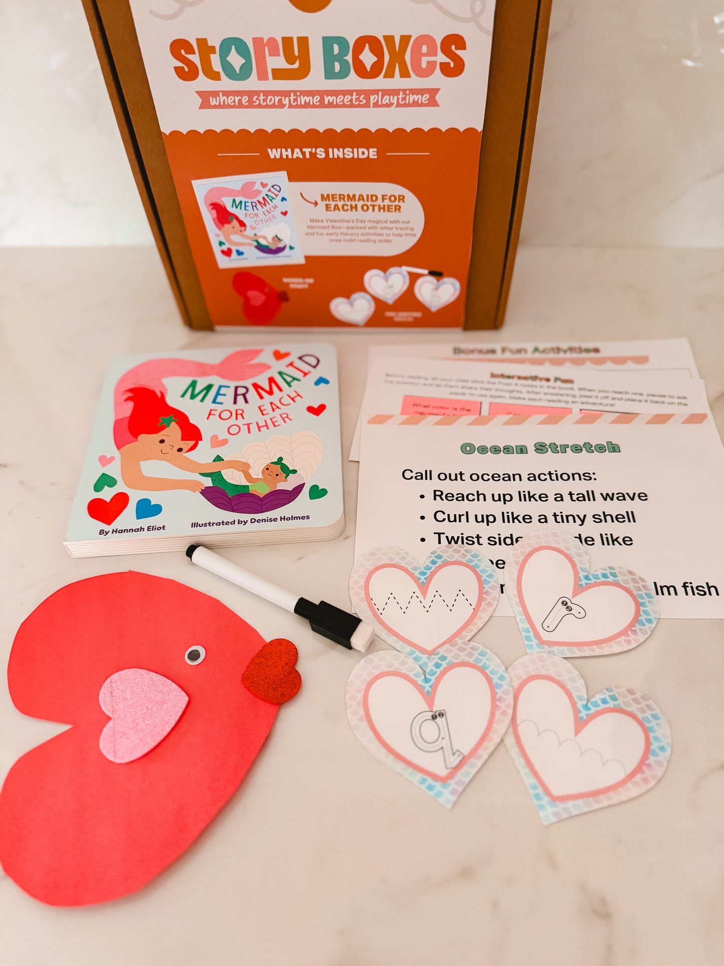 Mermaid Valentine Story Box for Toddlers (Ages 2–4) | Mermaid for Each Other