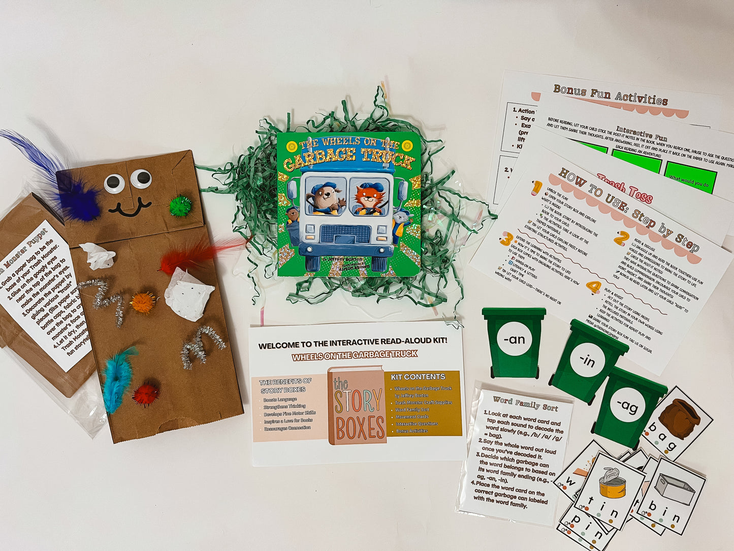 Wheels on the Garbage Truck Mini Story Box | Ages 4-6
