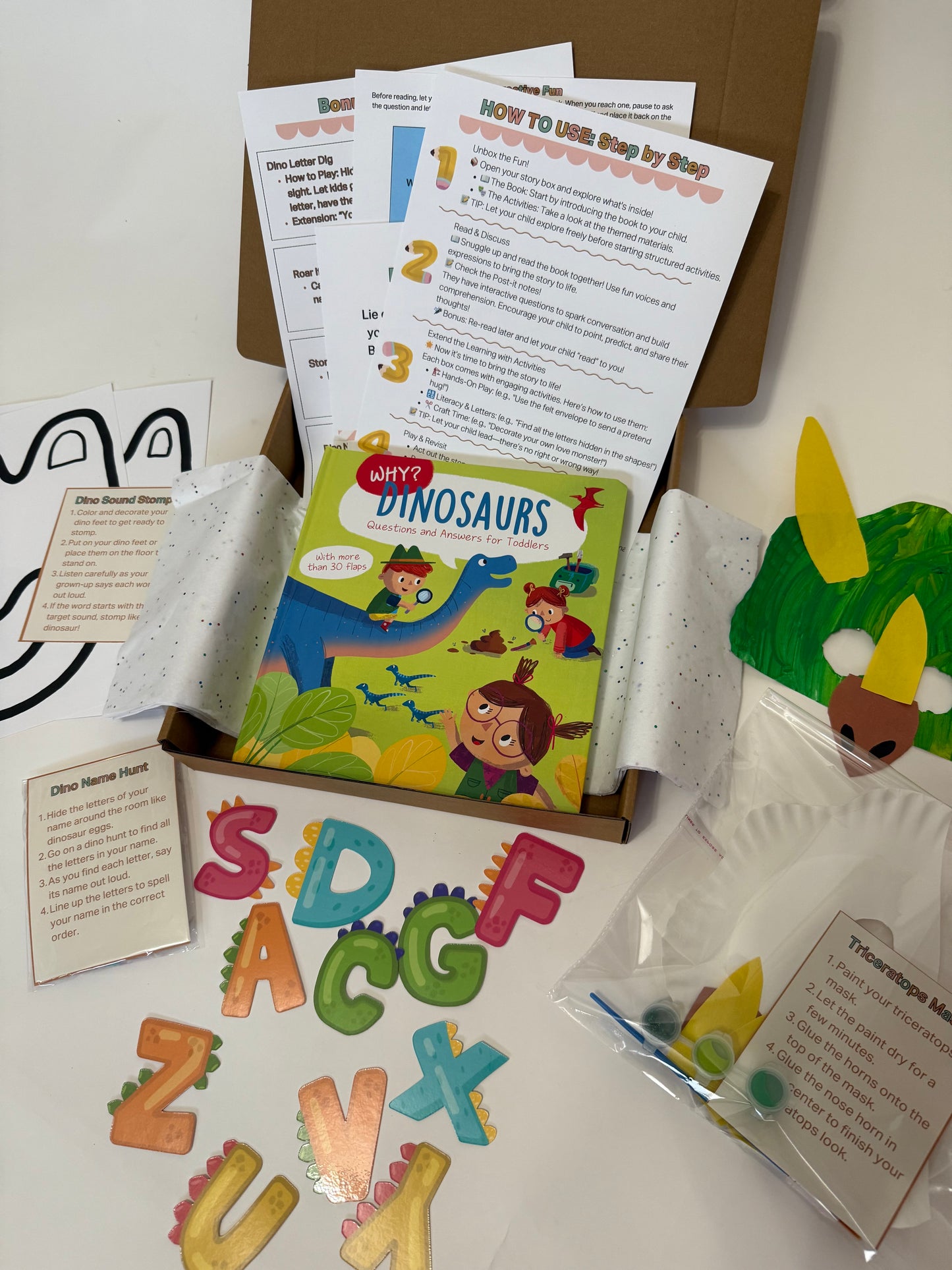 Why? Dinosaurs Q&A Story Box for Toddlers | Ages 2-4 | Fun Dino Learning