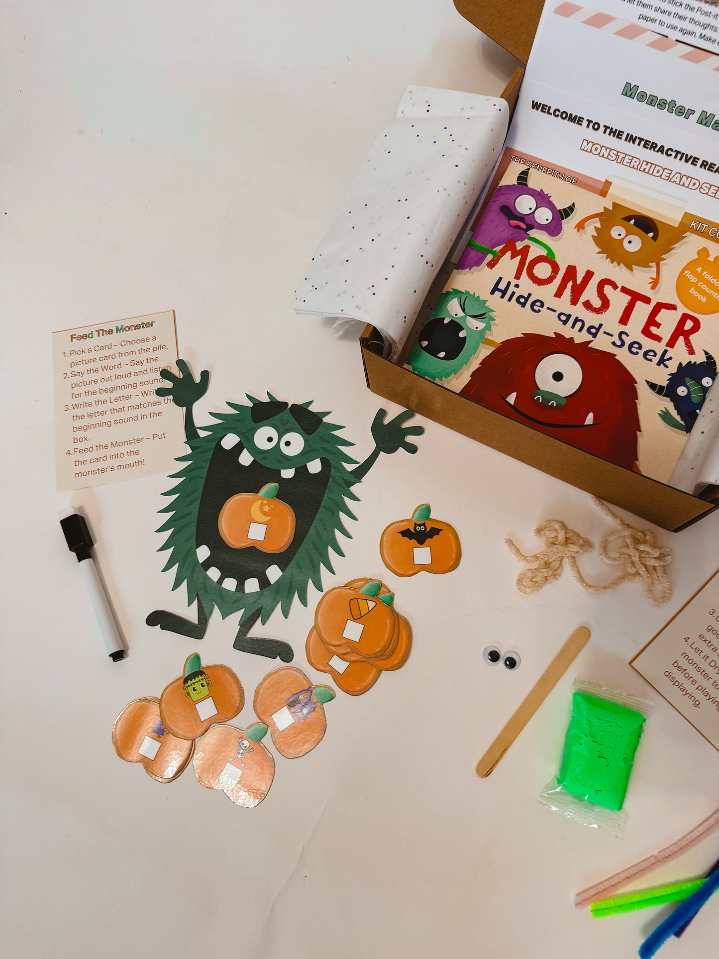 Monster Hide and Seek Mini Story Box for Toddlers | Ages 2-4 | Fun Learning & Play