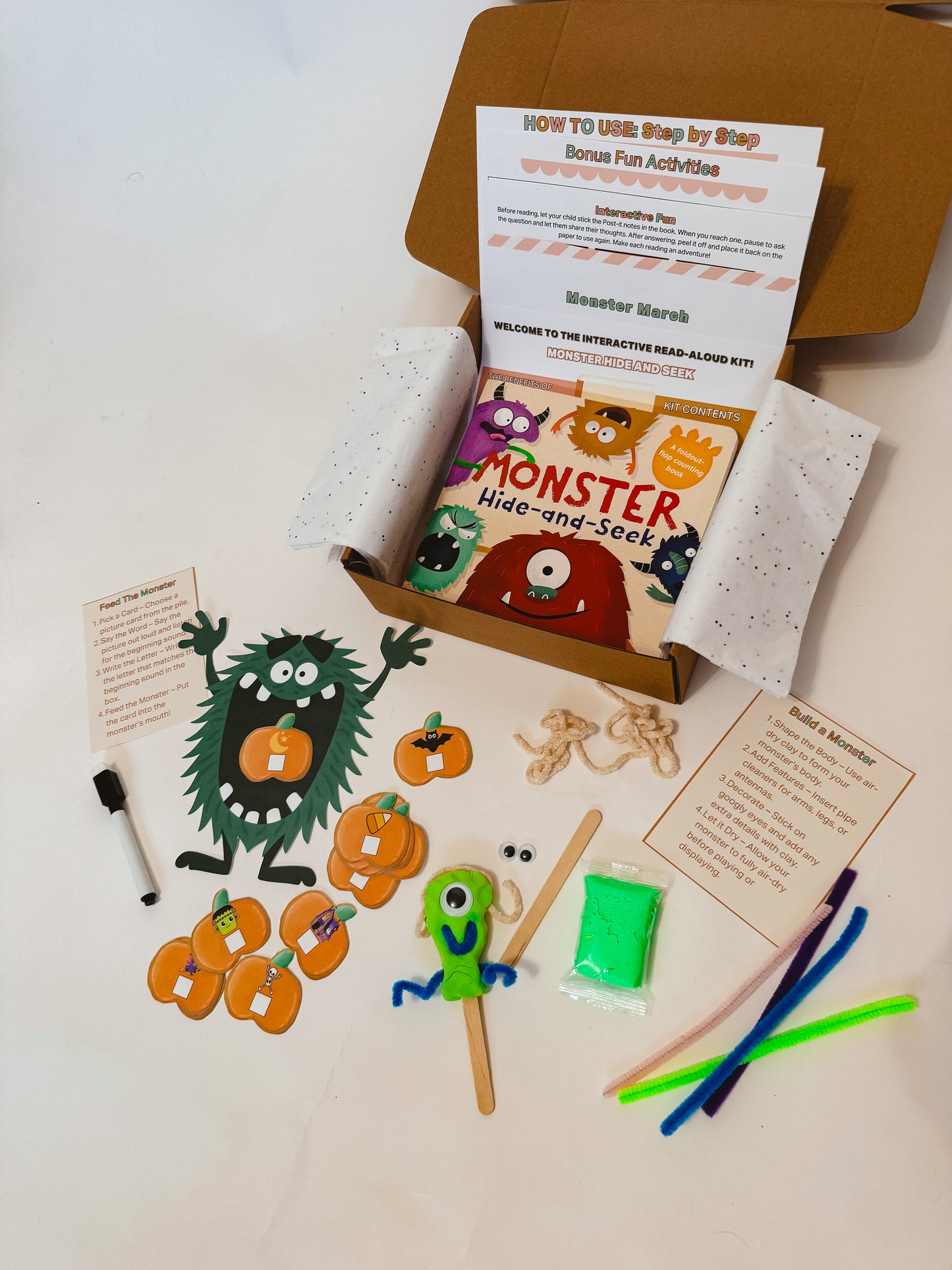 Monster Hide and Seek Mini Story Box for Toddlers | Ages 2-4 | Fun Learning & Play