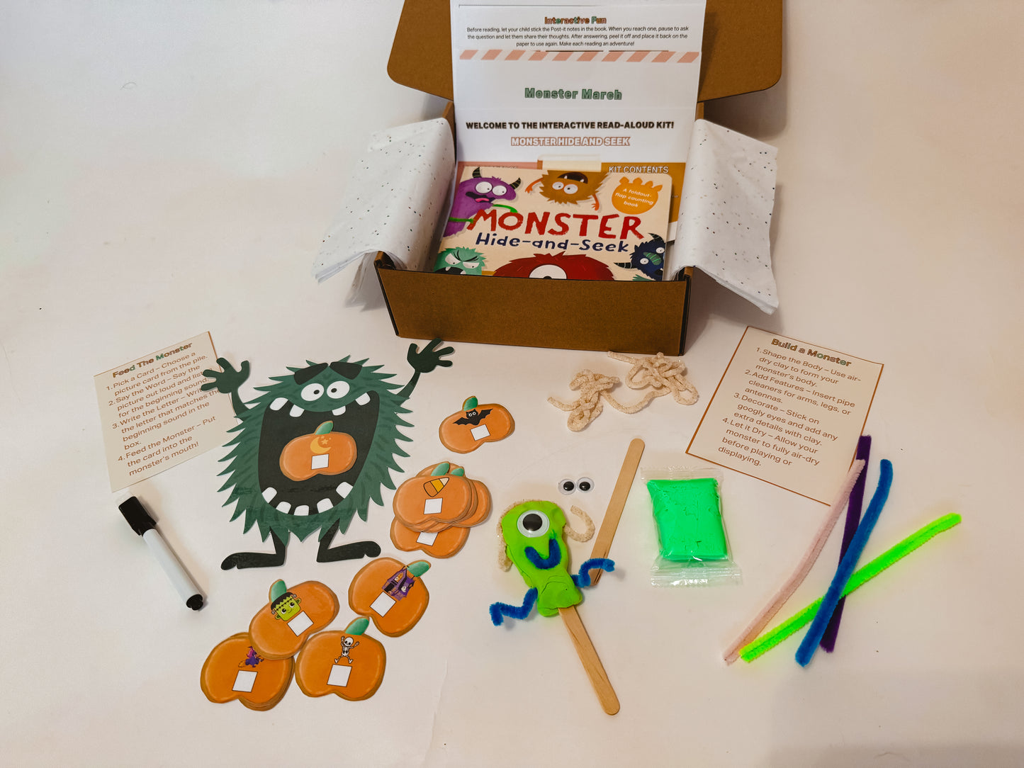 Monster Hide and Seek Mini Story Box for Toddlers | Ages 2-4 | Fun Learning & Play