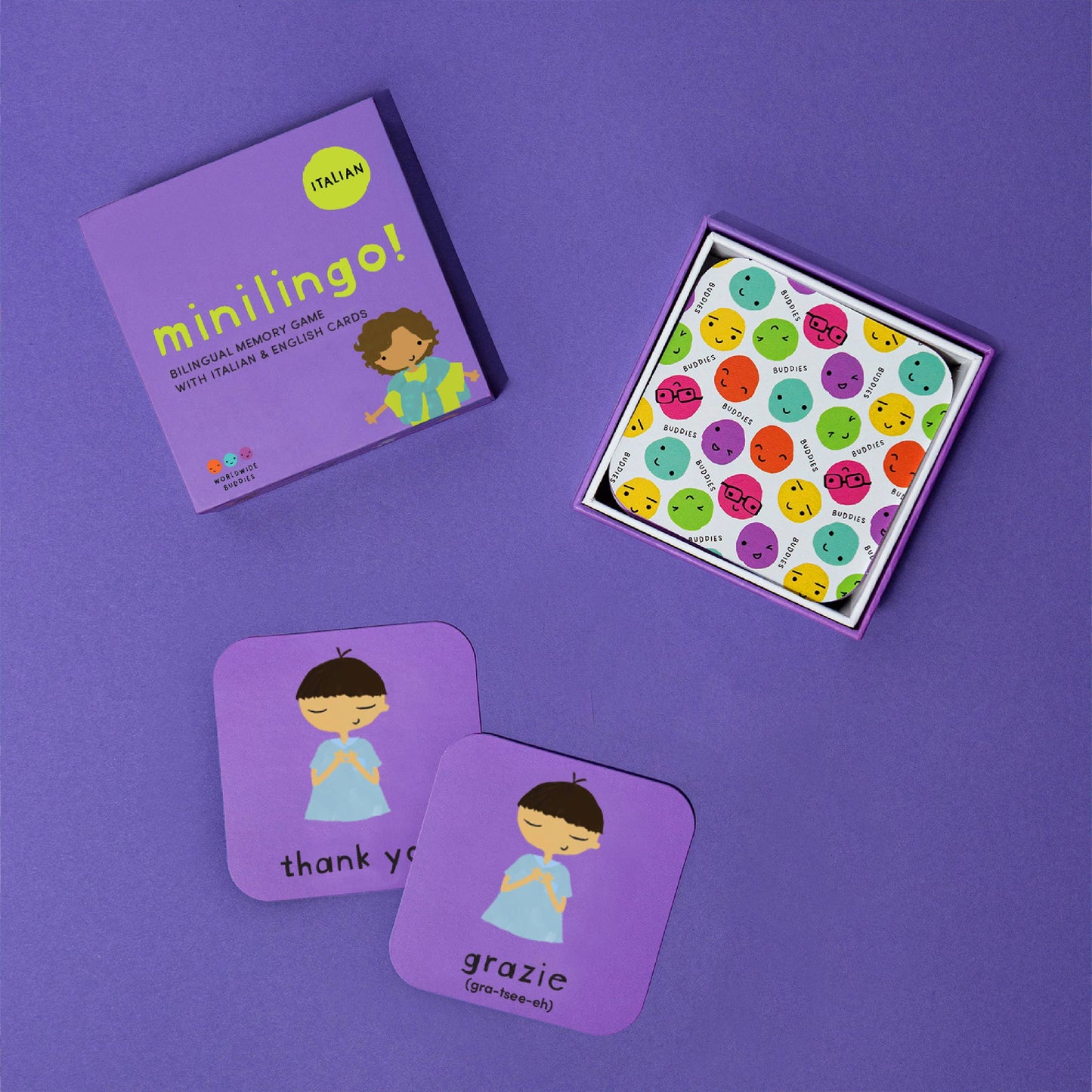 Minilingo Italian/English Bilingual Flashcards for Kids