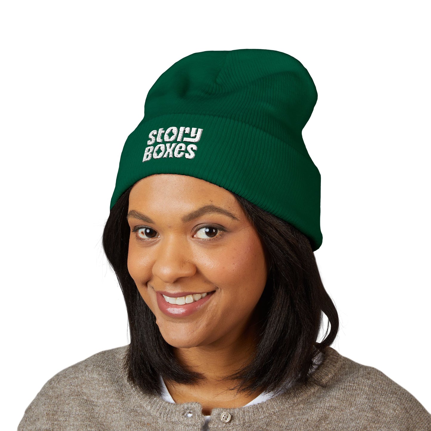Vibrant Embroidered Classic Cuffed Beanie - Stylish and Warm