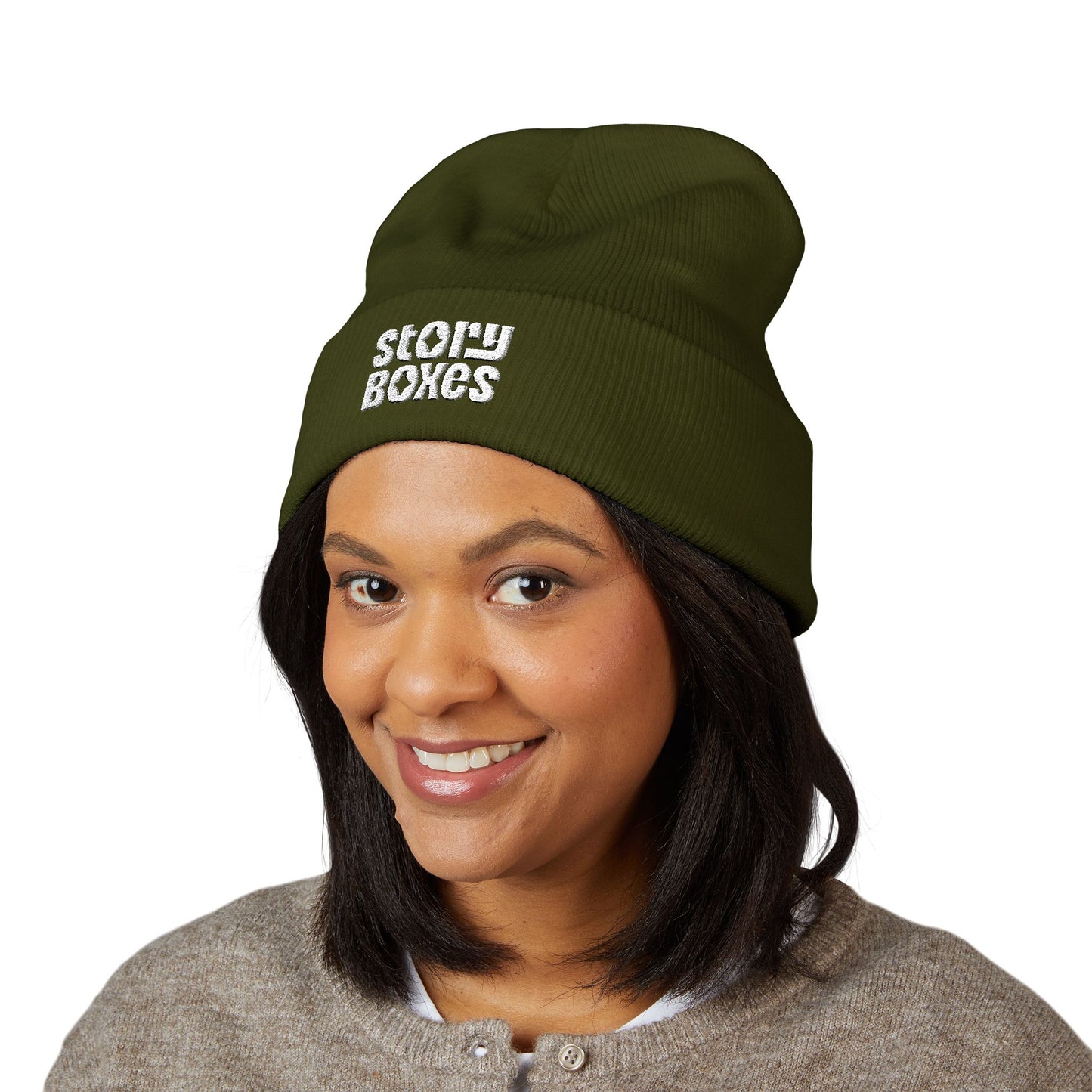 Vibrant Embroidered Classic Cuffed Beanie - Stylish and Warm