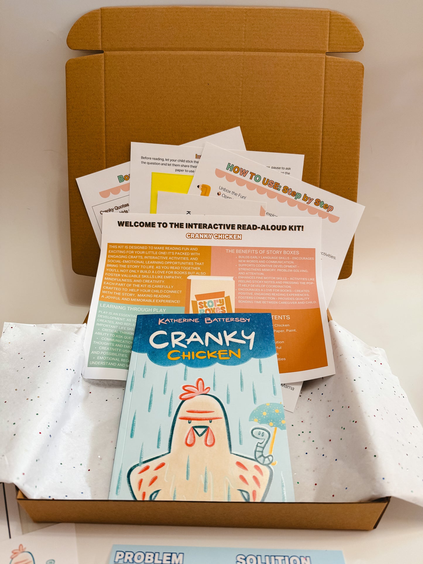 Cranky Chicken Story Box for Kids 10-12 | Emotional Learning & Problem-Solving Activities