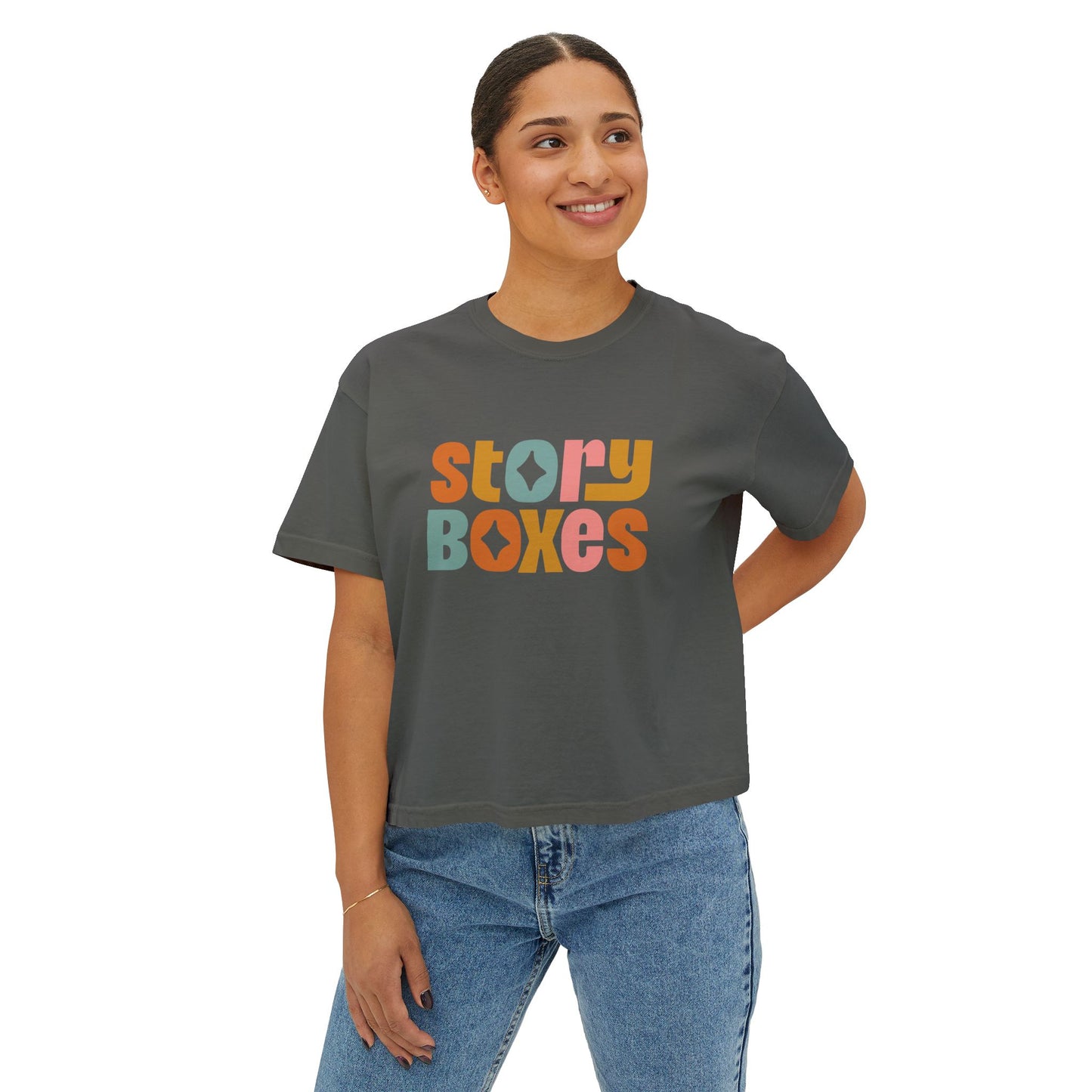 Reading with The Phonics Mama Women's Boxy Tee - Perfect for Educators and Moms