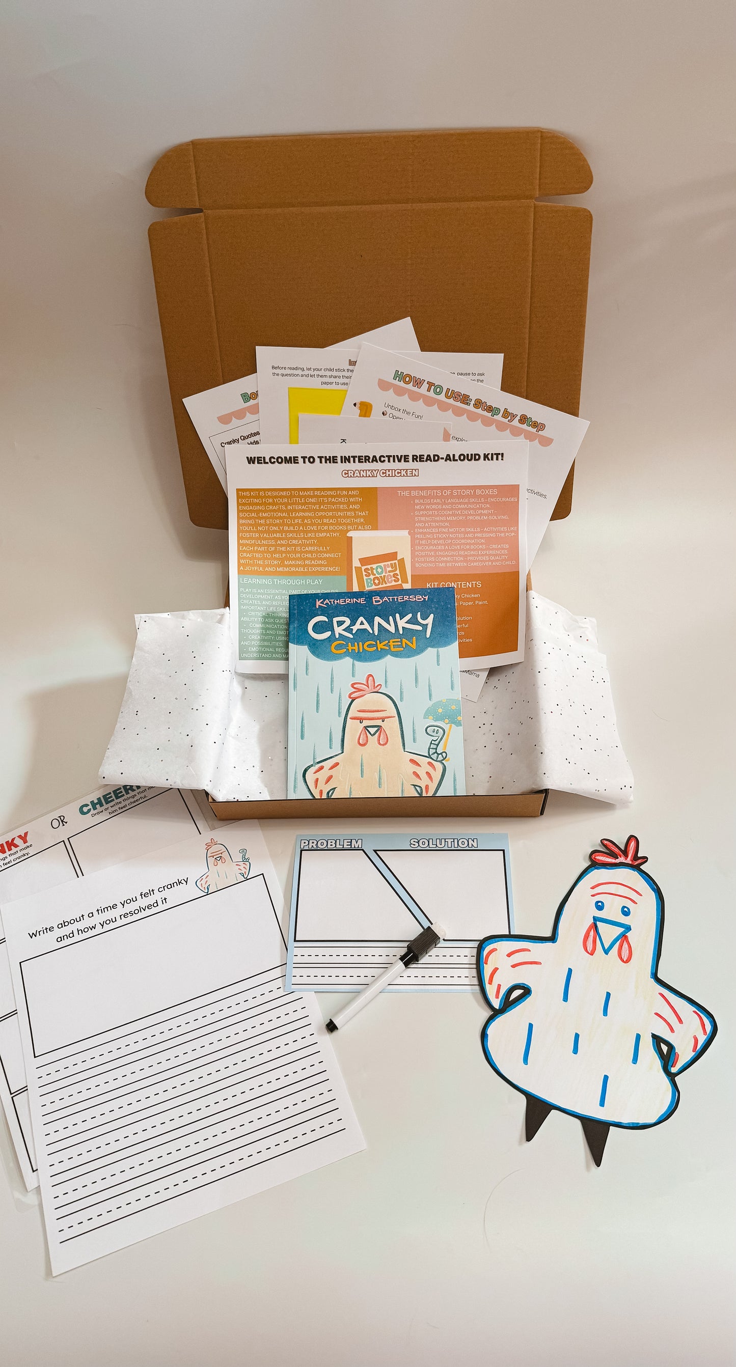 Cranky Chicken Story Box for Kids 10-12 | Emotional Learning & Problem-Solving Activities