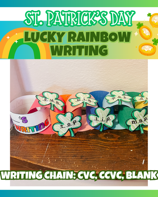 Lucky Rainbow Writing Craft, St. Patrick's Day Craftivity