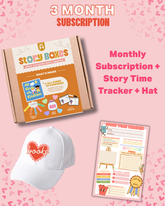 3 Month Story Box Subscription – Valentine’s Special + Tracker & Exclusive Hat