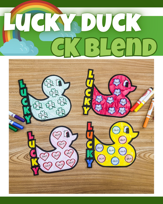 Lucky Duck Craft – Writing Words That End in -ck (Ages 5-8)