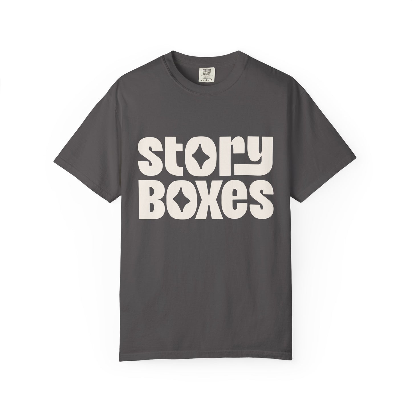 Unisex Garment-Dyed T-Shirt, Retro Story Boxes Tee, Trendy Graphic Shirt, Gift for Story Lovers, Casual Everyday Wear