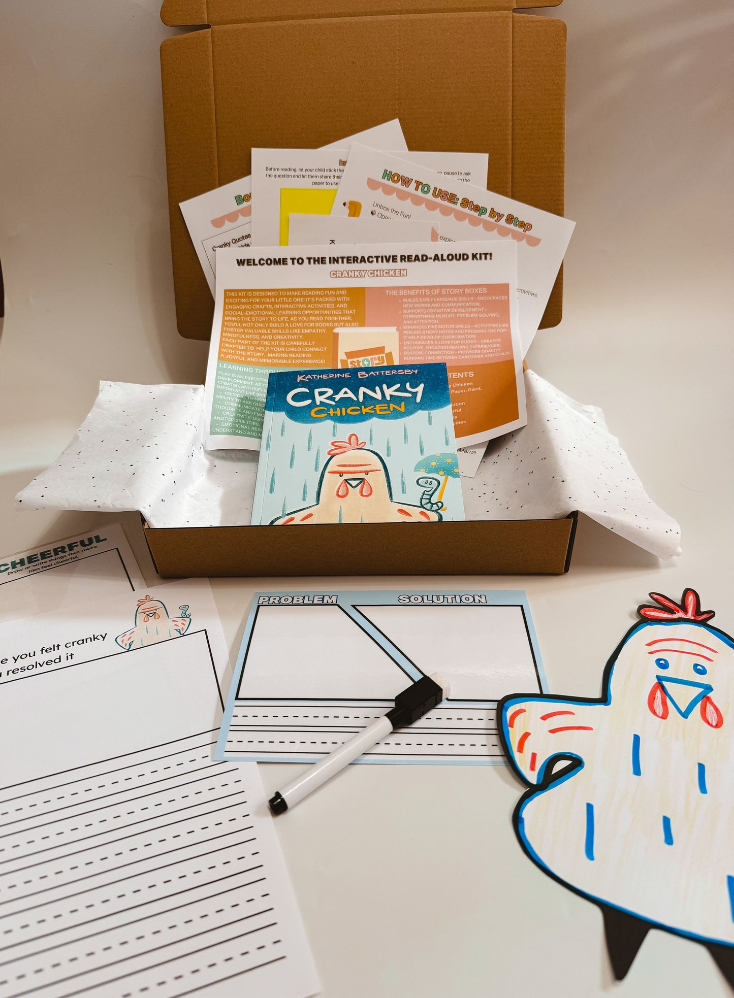 Cranky Chicken Story Box for Kids 10-12 | Emotional Learning & Problem-Solving Activities