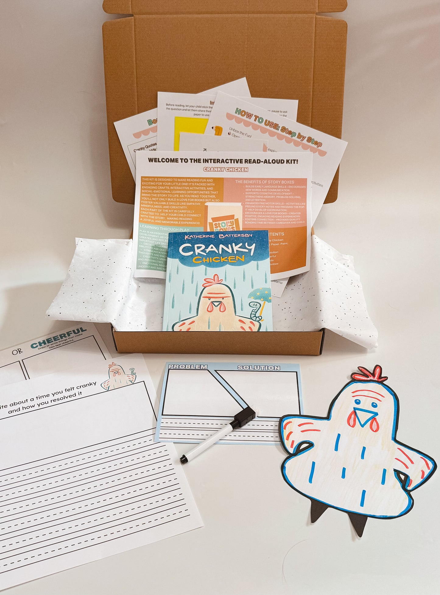 Cranky Chicken Story Box for Kids 10-12 | Emotional Learning & Problem-Solving Activities