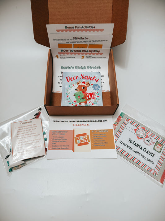 Dear Santa Mini Story Box | Christmas Activity Kit for Kids Ages 2–8 | Ornament Craft & Letter to Santa Writing Activity