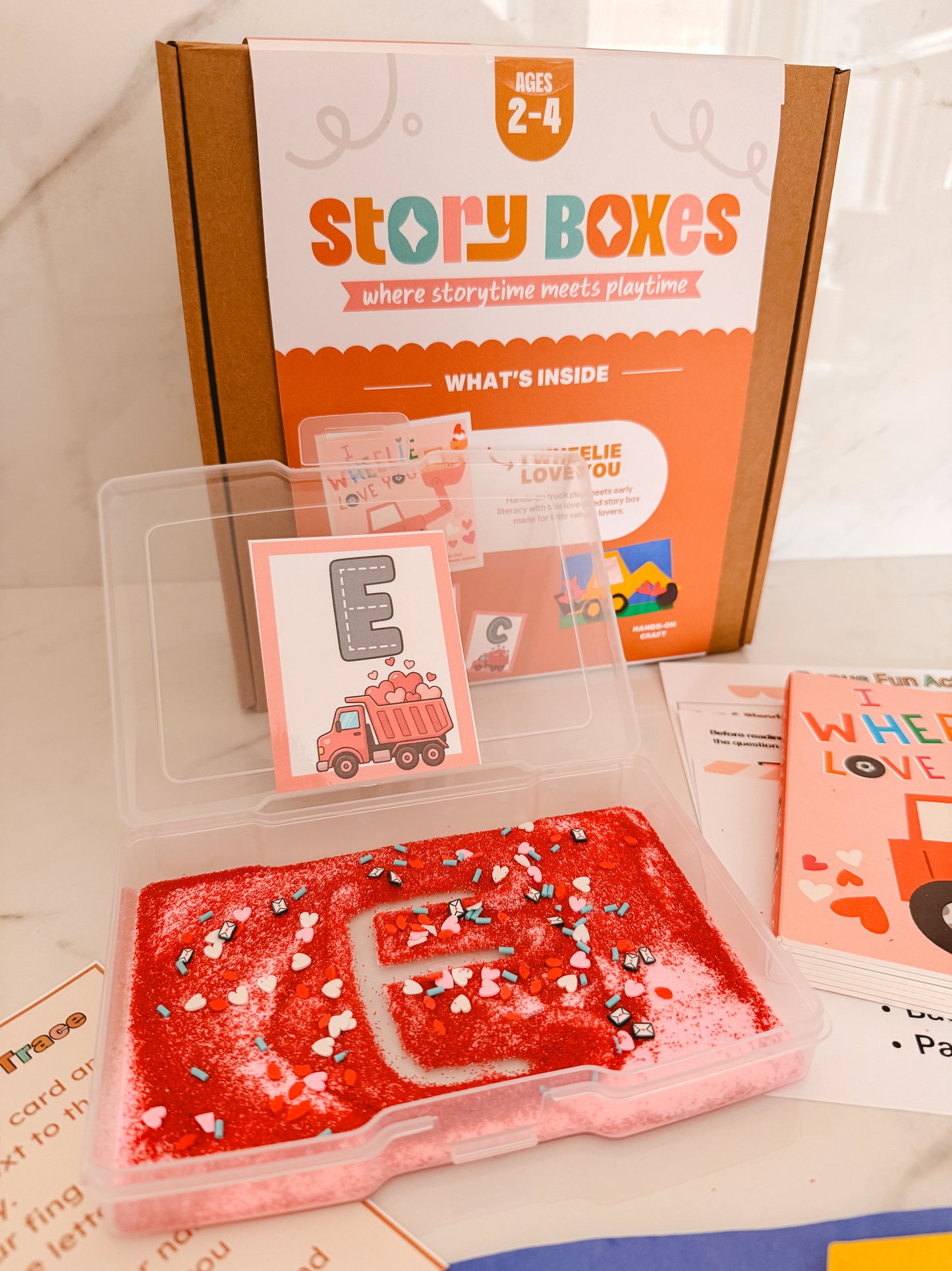 Valentine’s Day Story Box for Toddlers (Ages 2–4) | I Wheelie Love You