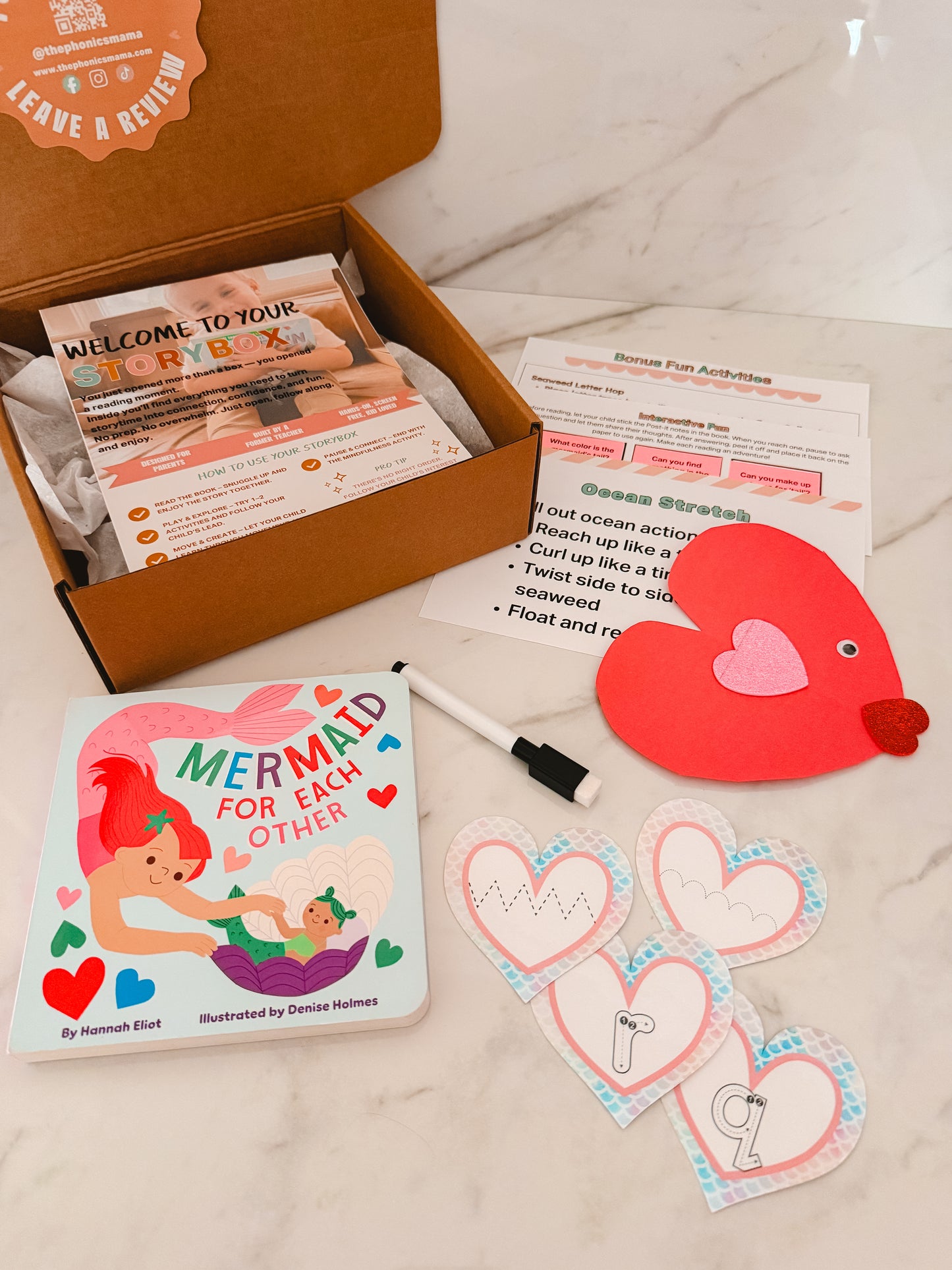 Mermaid Valentine Story Box for Toddlers (Ages 2–4) | Mermaid for Each Other