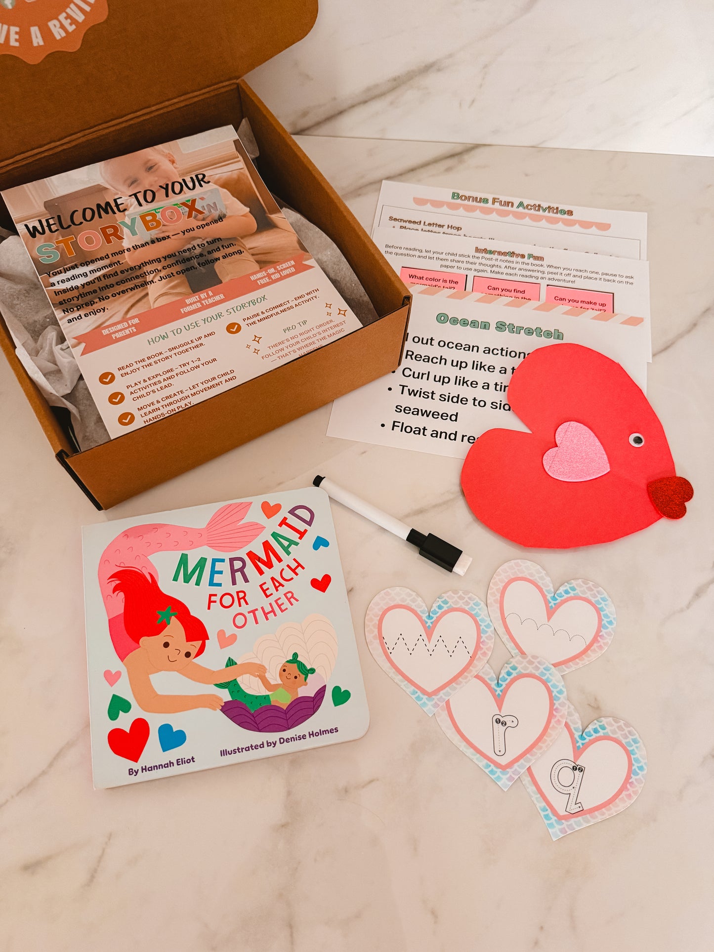 Mermaid Valentine Story Box for Toddlers (Ages 2–4) | Mermaid for Each Other