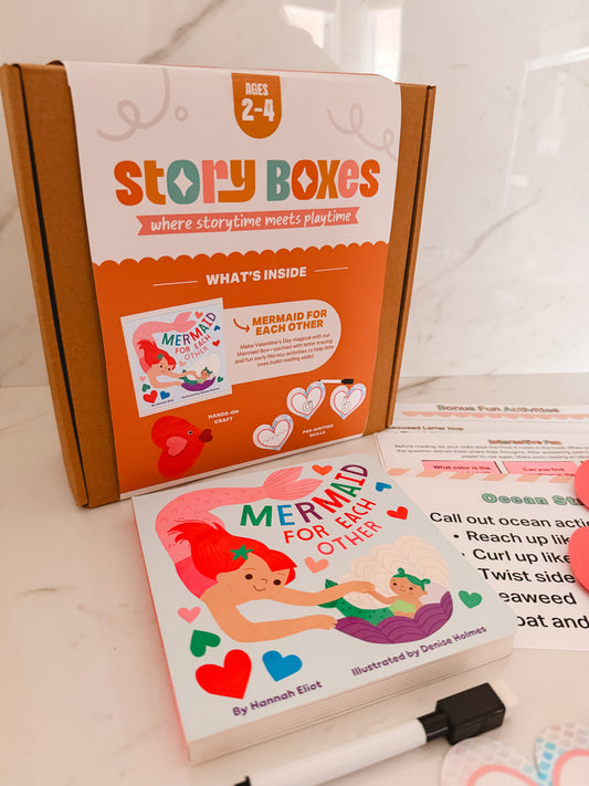 Mermaid Valentine Story Box for Toddlers (Ages 2–4) | Mermaid for Each Other