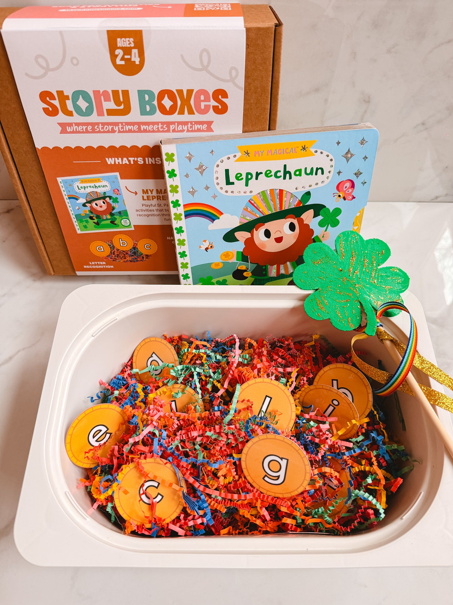 Little Leprechaun Treasure Hunt: St. Patrick’s Day Story Box (Ages 2–4)