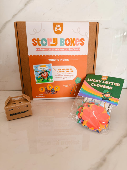 Leprechaun Box Bundle | St. Patrick’s Day Box + Mystery Buddy + Phonics Game (2-4)