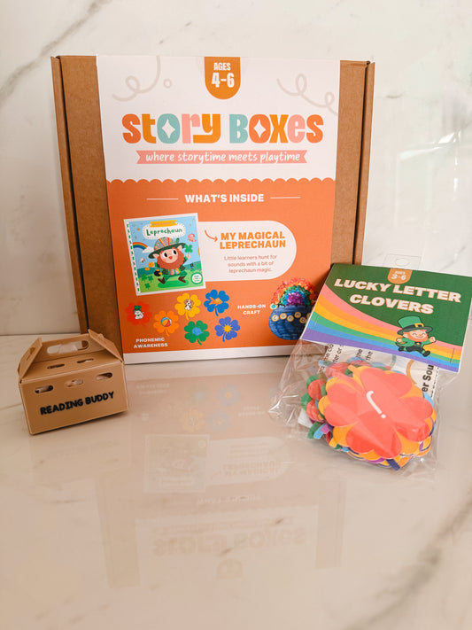 Leprechaun Box Bundle | St. Patrick’s Day Box + Mystery Buddy + Phonics Game (4-6)