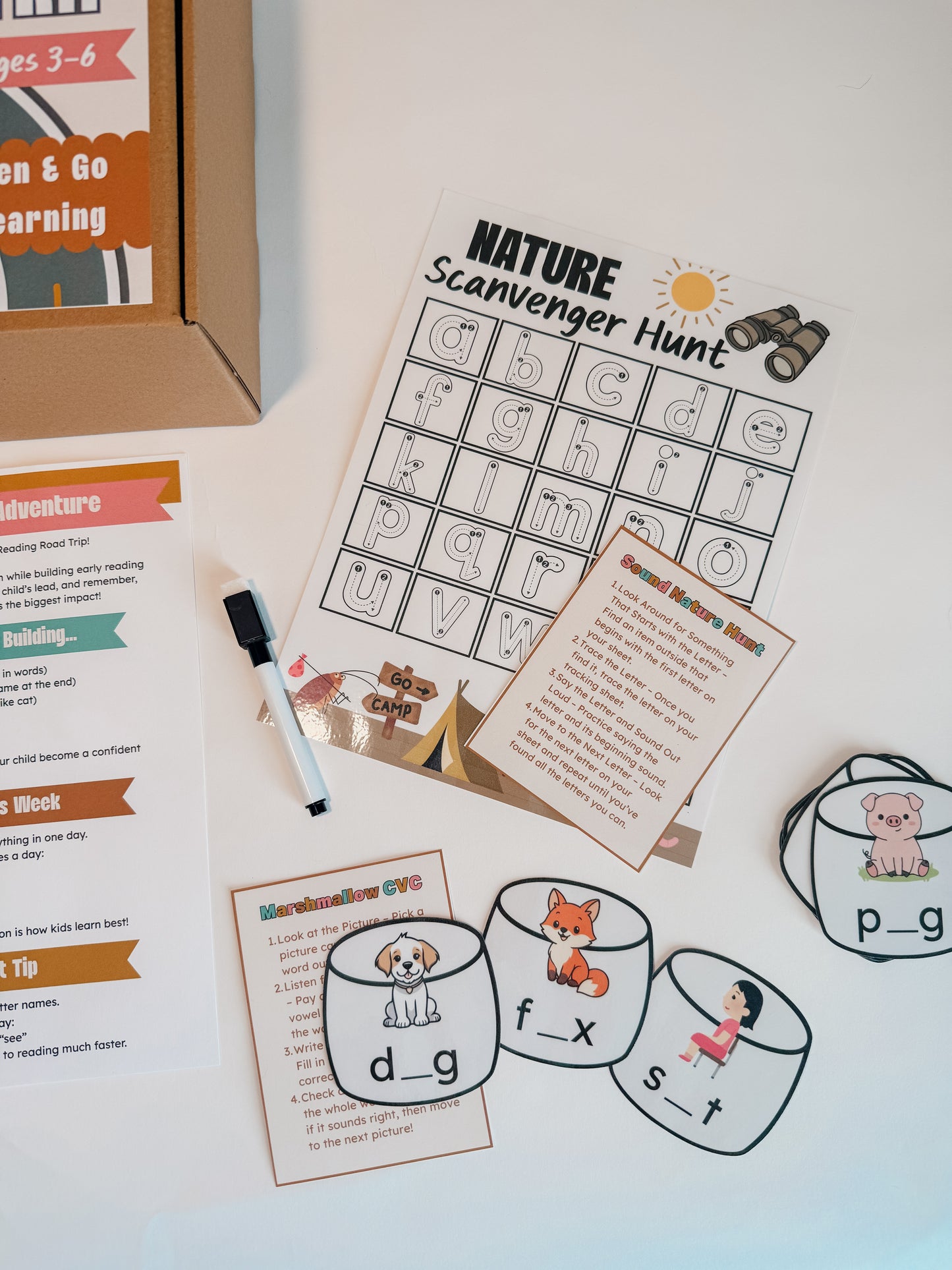 Reading Road Trip Summer Literacy Box (Ages 3–6)