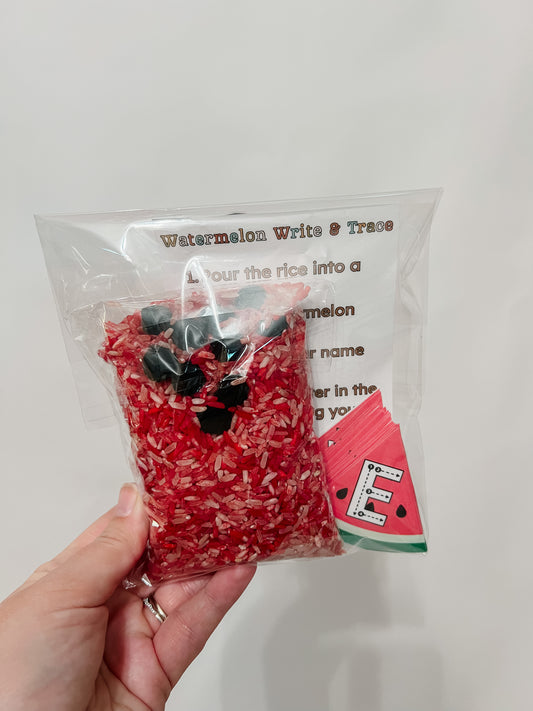 Watermelon Letter Trace Sensory Kit | Alphabet Tracing for Ages 3–6
